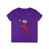 Spilled Wine Ladies' V-Neck T-Shirt - Vineyard Vibes, Italy Wine Shirt, Gift for Wine Lovers, Casual Tee, Summer Fashion, Travel T-Shirt