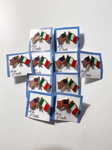 US & Italian Flags Lapel Pin
