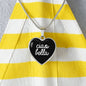 Ciao Bella with Black Heart Pendant Necklace