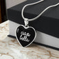 Ciao Bella with Black Heart Pendant Necklace