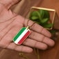 Italy Flag Dog Tag Pendant with Military Chain in Stainless Steel & Gold option