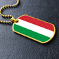 Italy Flag Dog Tag Pendant with Military Chain in Stainless Steel & Gold option