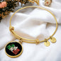 Italian Princess with Circle Charm Bangle in Gold & Stainless Steel