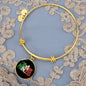 Italian Princess with Circle Charm Bangle in Gold & Stainless Steel