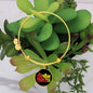 Sicilian Princess With Circle Charm Bangle in Gold & Stainless Steel