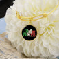 Italian Princess with Circle Charm Bangle in Gold & Stainless Steel