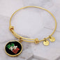 Italian Princess with Circle Charm Bangle in Gold & Stainless Steel
