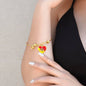 Sicilian Flag with Heart Charm Bangle in Stainless Steel & Gold option