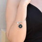 Ciao Bella With Black Circle Charm Bangle in Gold & Stainless Steel