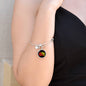 Sicilian Princess With Circle Charm Bangle in Gold & Stainless Steel
