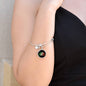 Italian Princess with Circle Charm Bangle in Gold & Stainless Steel