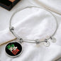 Italian Princess with Circle Charm Bangle in Gold & Stainless Steel