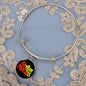 Sicilian Princess With Circle Charm Bangle in Gold & Stainless Steel