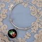Italian Princess with Circle Charm Bangle in Gold & Stainless Steel