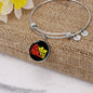Sicilian Princess With Circle Charm Bangle in Gold & Stainless Steel
