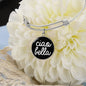 Ciao Bella With Black Circle Charm Bangle in Gold & Stainless Steel
