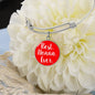 Best Nonna Ever With Red Circle Charm Bangle in Gold & Stainless Steel
