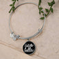 Ciao Bella With Black Circle Charm Bangle in Gold & Stainless Steel