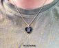 Ciao Bella with Black Heart Pendant Necklace