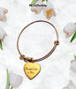Ciao Bella with Heart Charm Bangle in Gold & Silver option