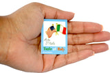 US & Italian Flags Lapel Pin