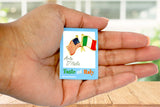 US & Italian Flags Lapel Pin