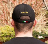 Sicilia Flag Baseball Cap Black