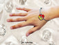 Sicilian Flag with Heart Charm Bangle in Stainless Steel & Gold option