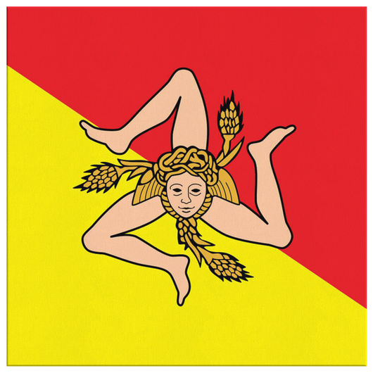 Sicilian Flag Wall Art Canvas