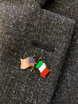 US & Italian Flags Lapel Pin