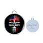 American Grown with Italian Roots with Circle Charm Bangle