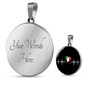 Italian Lifeline With Circle Pendant Necklace