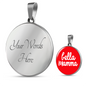 Bella Mamma with Red Circle Pendant Necklace