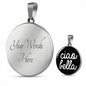 Ciao Bella with Black Circle Pendant Necklace in Gold & Stainless Steel