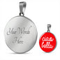 Ciao Bella with Red Circle Pendant Necklace in Gold & Stainless Steel