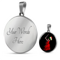 Italian Woman Warrior with Circle Pendant Necklace