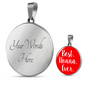 Best Nonna Ever With Red Circle Pendant Necklace