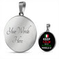 Let The Italian Girl Handle It With Circle Pendant Necklace in Gold & Stainless Steel
