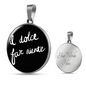 Italian Sweetness of Doing Nothing with Circle Pendant Necklace