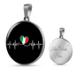 Italian Lifeline With Circle Pendant Necklace