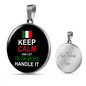 Let The Italian Girl Handle It With Circle Pendant Necklace