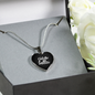Ciao Bella with Black Heart Pendant Necklace