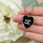 Ciao Bella with Black Heart Pendant Necklace