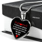 I Will Love You Forever in Red Heart Pendant Necklace in Gold & Stainless Steel