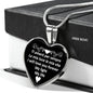 I Will Love You Forever with Heart Pendant Necklace in Gold & Stainless Steel