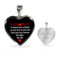 I Will Love You Forever in Red Heart Pendant Necklace in Gold & Stainless Steel