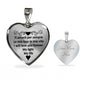 I Will Love You Forever with Transparent Heart Pendant Necklace in Gold & Stainless Steel