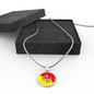Sicilian Flag With Circle Pendant Necklace