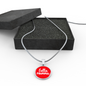 Bella Mamma with Red Circle Pendant Necklace