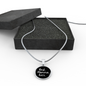 Best Mamma Ever With Black Circle Pendant Necklace
